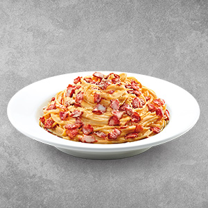 Spaghetti Carbonara Crispy Bacon